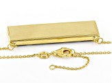 Pre-Owned 18k Yellow Gold Over Sterling Silver Ceramic Lemon Bar Adjustable Necklace