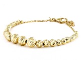 Pre-Owned 18k Yellow Gold Over Sterling Silver Graduated Bracelet