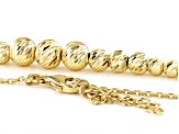 Pre-Owned 18k Yellow Gold Over Sterling Silver Graduated Bracelet