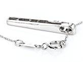Pre-Owned White Diamond 10k White Gold Slide Pendant With Rope Chain 0.15ctw