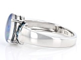 Pre-Owned Australian Opal Triplet Rhodium Over Sterling Silver Ring