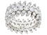 Pre-Owned White Cubic Zirconia Rhodium Over Sterling Silver Ring 10.18ctw