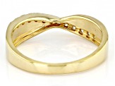 Pre-Owned Moissanite 14k yellow gold over silver ring .36ctw DEW