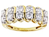 Pre-Owned Moissanite 14k Yellow Gold Over Silver Ring 1.20ctw D.E.W