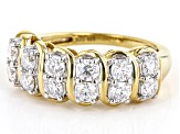 Pre-Owned Moissanite 14k Yellow Gold Over Silver Ring 1.20ctw D.E.W