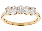 Pre-Owned White Diamond 14k Yellow Gold 5-Stone Band Ring 0.85ctw