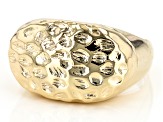 Pre-Owned Moda Al Massimo® 18k Yellow Gold Over Bronze Hammered Ring