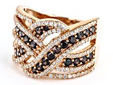 Pre-Owned Mocha And White Cubic Zirconia 18k Rose Gold Over Sterling Silver Ring 2.99ctw