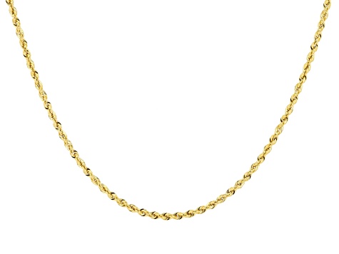 Pre-Owned 10K Yellow Gold Mirror Faceted Rope Chain - P39091A | JTV.com