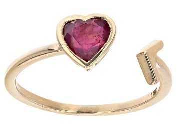 Picture of Pre-Owned Red Mahaleo® Ruby 10k Yellow Gold Ring 0.94ct