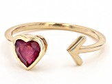 Pre-Owned Red Mahaleo® Ruby 10k Yellow Gold Ring 0.94ct