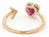 Pre-Owned Red Mahaleo® Ruby 10k Yellow Gold Ring 0.94ct