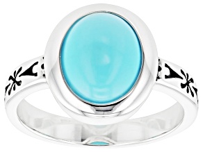 Pre-Owned Sleeping Beauty Turquoise Sterling Silver Ring