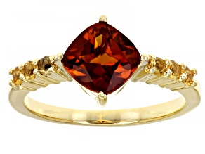 Pre-Owned Orange Madeira Citrine 18k Yellow Gold Over Sterling Silver Ring 1.48ctw
