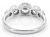 Pre-Owned White Cubic Zirconia Rhodium Over Sterling Silver Ring 1.67ctw