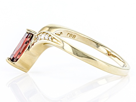 Pre-Owned Red Vermelho Garnet™ 18k Yellow Gold Over Sterling Silver Ring 0.73ctw
