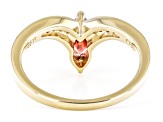 Pre-Owned Red Vermelho Garnet™ 18k Yellow Gold Over Sterling Silver Ring 0.73ctw