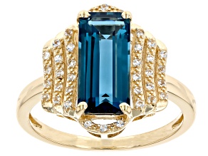 Pre-Owned London Blue Topaz 10k Yellow Gold Ring 3.30ctw