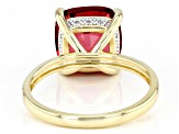 Pre-Owned Peony Topaz 10k Yellow Gold Ring 4.79ctw