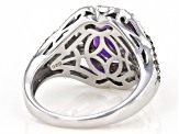 Pre-Owned Purple Amethyst Rhodium Over Silver Ring 2.66ctw