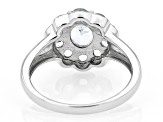 Pre-Owned Aquamarine Rhodium Over Sterling Silver Ring 1.80ctw