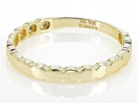 Pre-Owned 10K Yellow Gold Honey Comb Band Ring