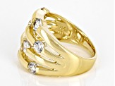 Pre-Owned White Cubic Zirconia 18k Yellow Gold Over Sterling Silver Ring 2.68ctw