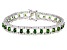 Pre-Owned Green Chrome Diopside Rhodium Over Sterling Silver Bangle Bracelet 5.16ctw