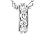 Pre-Owned Moissanite Platineve Circle Pendant 1.10ctw DEW.