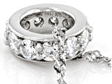 Pre-Owned Moissanite Platineve Circle Pendant 1.10ctw DEW.