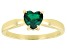Pre-Owned Green Lab Created Emerald 10k Yellow Gold Ring .50ct