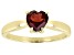 Pre-Owned Red Vermelho Garnet(TM) 10k Yellow Gold Solitaire Ring .75ct