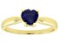 Pre-Owned Blue Heart Shape Sapphire 10k Yellow Gold Ring 0.75ctw