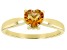 Pre-Owned Yellow Citrine 10k Yellow Gold Solitaire Ring .60ct