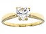 Pre-Owned  Heart Shaped White Topaz 10k Yellow Gold Heart Ring 0.75ctw
