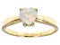 Pre-Owned Heart Shaped Ethiopian Opal 10k Yellow Gold Heart Ring 0.30ctw