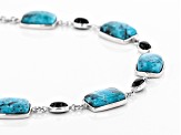 Pre-Owned Blue Turquoise Sterling Silver Toggle Bracelet 1.50ctw