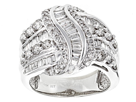 Pre-Owned White Diamond 10k White Gold Ring 1.90ctw - P39303 | JTV.com