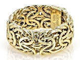 Pre-Owned 10K Yellow Gold Mirrored Byzantine Ring