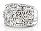 Pre-Owned White Cubic Zirconia Rhodium Over Sterling Silver Ring 2.40ctw