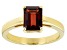 Pre-Owned Red Garnet 18k Yellow Gold Over Sterling Silver January Birthstone Ring 1.57ct