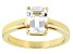 Pre-Owned White Topaz 18k Yellow Gold Over Sterling Silver April Birthstone Ring 1.70ct
