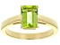 Pre-Owned Green Peridot 18k Yellow Gold Over Sterling Silver August Birthstone Ring 1.36ct