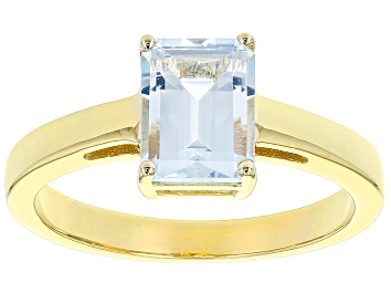 Picture of Pre-Owned Blue Sky Blue Topaz 18k Yellow Gold Over Sterling Silver December Birthstone Ring 1.45ct