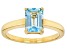 Pre-Owned Blue Sky Blue Topaz 18k Yellow Gold Over Sterling Silver December Birthstone Ring 1.45ct