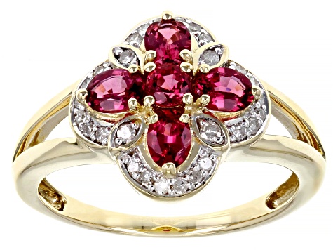 Pre-Owned Red Spinel 10K Yellow Gold Ring 0.97ctw