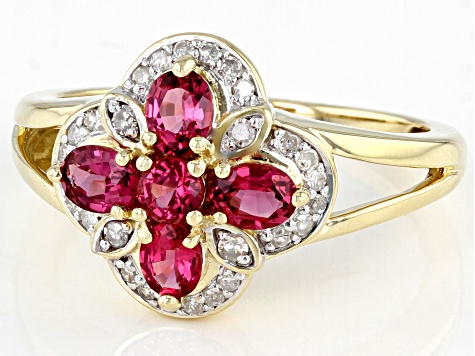 Pre-Owned Red Spinel 10K Yellow Gold Ring 0.97ctw