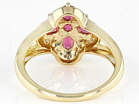 Pre-Owned Red Spinel 10K Yellow Gold Ring 0.97ctw