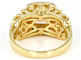 Pre-Owned Moissanite 14k Yellow Gold Over Silver Ring 2.60ctw DEW