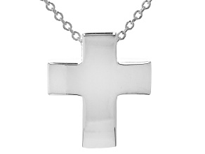 Pre-Owned Sterling Silver Cross 18 Inch Necklace